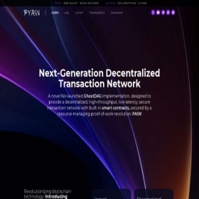 Скриншот главной страницы сайта pyrin.network