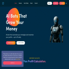 Скриншот главной страницы сайта qbotia.pro