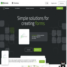 Скриншот главной страницы сайта qform.io