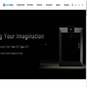 Скриншот главной страницы сайта qidi3d.com