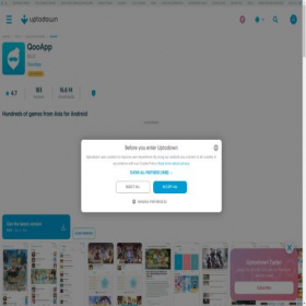Скриншот главной страницы сайта qooapp.en.uptodown.com