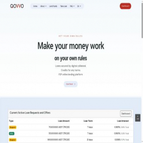 Скриншот главной страницы сайта qovvo.io