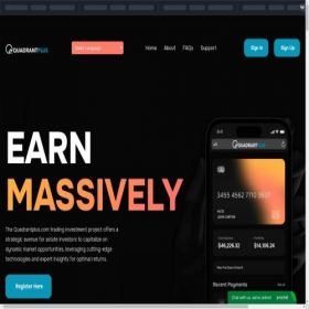 Скриншот главной страницы сайта quadrantplus.com