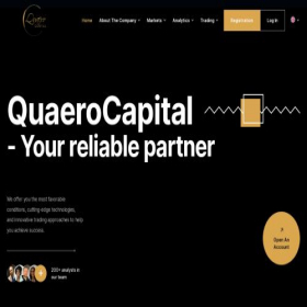 Скриншот главной страницы сайта quaerocapital.trade