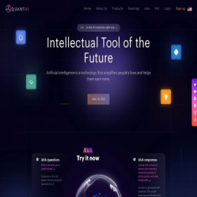 Скриншот главной страницы сайта quantai.dev