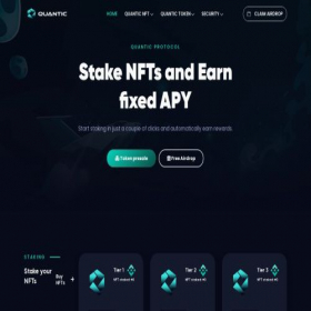 Скриншот главной страницы сайта quanticprotocol.network