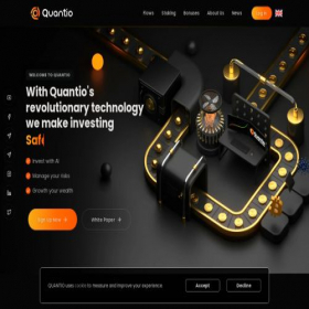 Скриншот главной страницы сайта quantio.ai