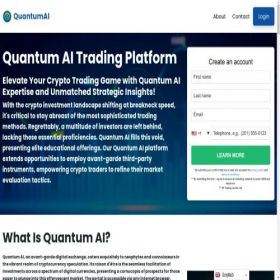 Скриншот главной страницы сайта quantum-ai.io
