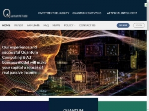 Скриншот главной страницы сайта quantumai.trade