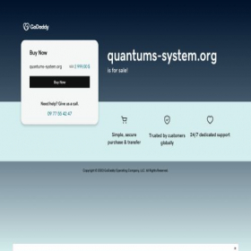 Скриншот главной страницы сайта quantums-system.org