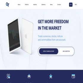 Скриншот главной страницы сайта quantumtrade.work
