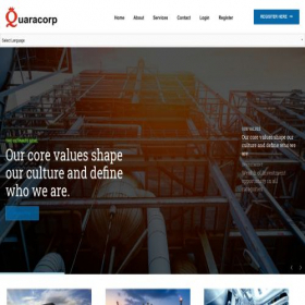 Скриншот главной страницы сайта quaracorplimited.com