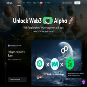 Скриншот главной страницы сайта quest.intract.io