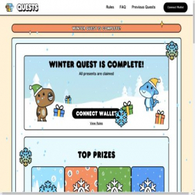 Скриншот главной страницы сайта quests.mystenlabs.com