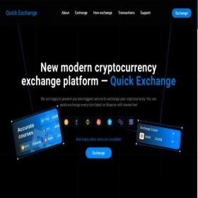Скриншот главной страницы сайта quick-exchange.eu