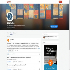 Скриншот главной страницы сайта quiltable.quora.com