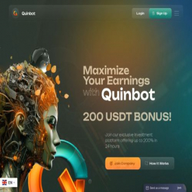 Скриншот главной страницы сайта quinbot.org
