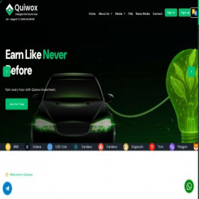 Скриншот главной страницы сайта quiwox.com