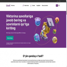 Скриншот главной страницы сайта quiz.ucell.uz