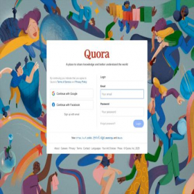 Скриншот главной страницы сайта quora.com