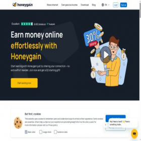 Скриншот главной страницы сайта r.honeygain.me