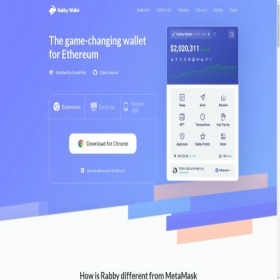 Скриншот главной страницы сайта rabby.io