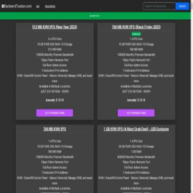Скриншот главной страницы сайта racknerdtracker.com