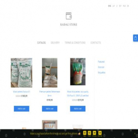 Скриншот главной страницы сайта radagstore.net