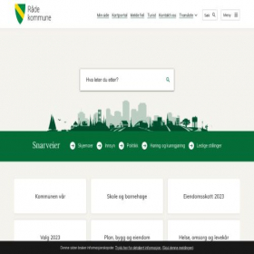 Скриншот главной страницы сайта rade.kommune.no
