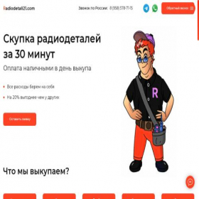 Скриншот главной страницы сайта radiodetali21.com