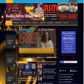 Скриншот главной страницы сайта radiosferamusic.com
