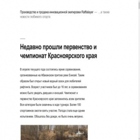 Скриншот главной страницы сайта raftlayer-ekb.ru