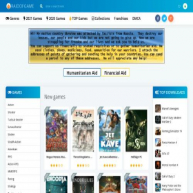 Скриншот главной страницы сайта raidofgame.com
