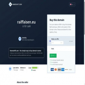 Скриншот главной страницы сайта raiffaisen.eu