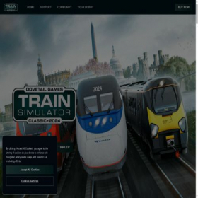 Скриншот главной страницы сайта railsimulator.com