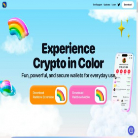 Скриншот главной страницы сайта rainbow.me