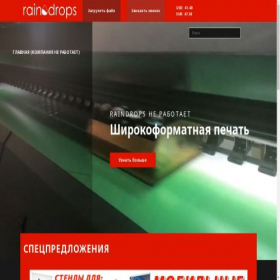 Скриншот главной страницы сайта raindrops.com.ua