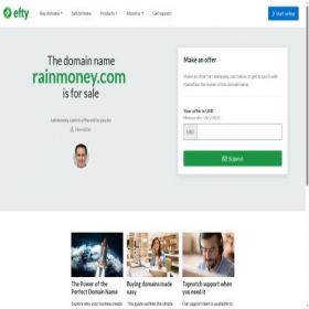 Скриншот главной страницы сайта rainmoney.com