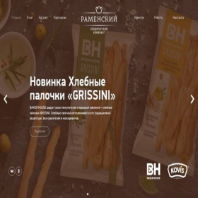 Скриншот главной страницы сайта ramkonditer.ru