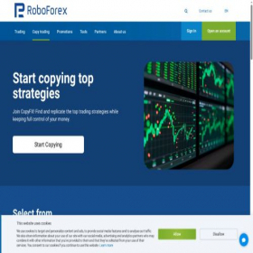 Скриншот главной страницы сайта ramm.roboforex.com