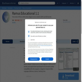 Скриншот главной страницы сайта ramus-educational.software.informer.com