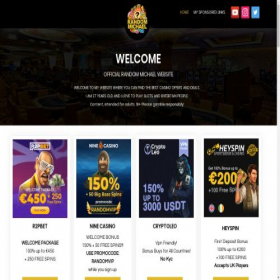 Скриншот главной страницы сайта randomcasinobonus.com