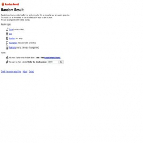 Скриншот главной страницы сайта randomresult.com