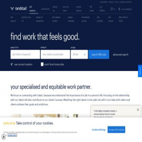Скриншот главной страницы сайта randstad.com.au