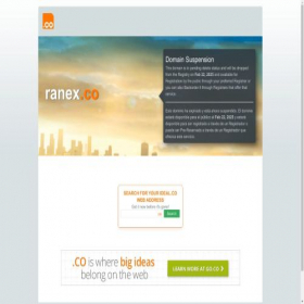 Скриншот главной страницы сайта ranex.co