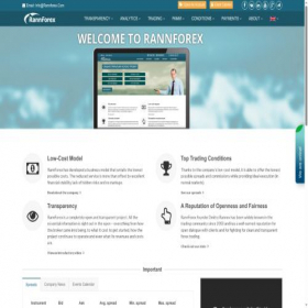 Скриншот главной страницы сайта rannforex.com