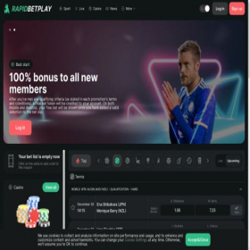 Скриншот главной страницы сайта rapidbetplay.com