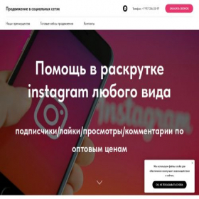 Скриншот главной страницы сайта raskrytka-inst.site