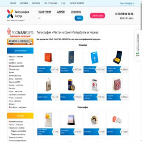 Скриншот главной страницы сайта raster-spb.ru