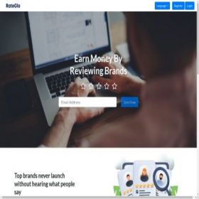 Скриншот главной страницы сайта rateglo.com